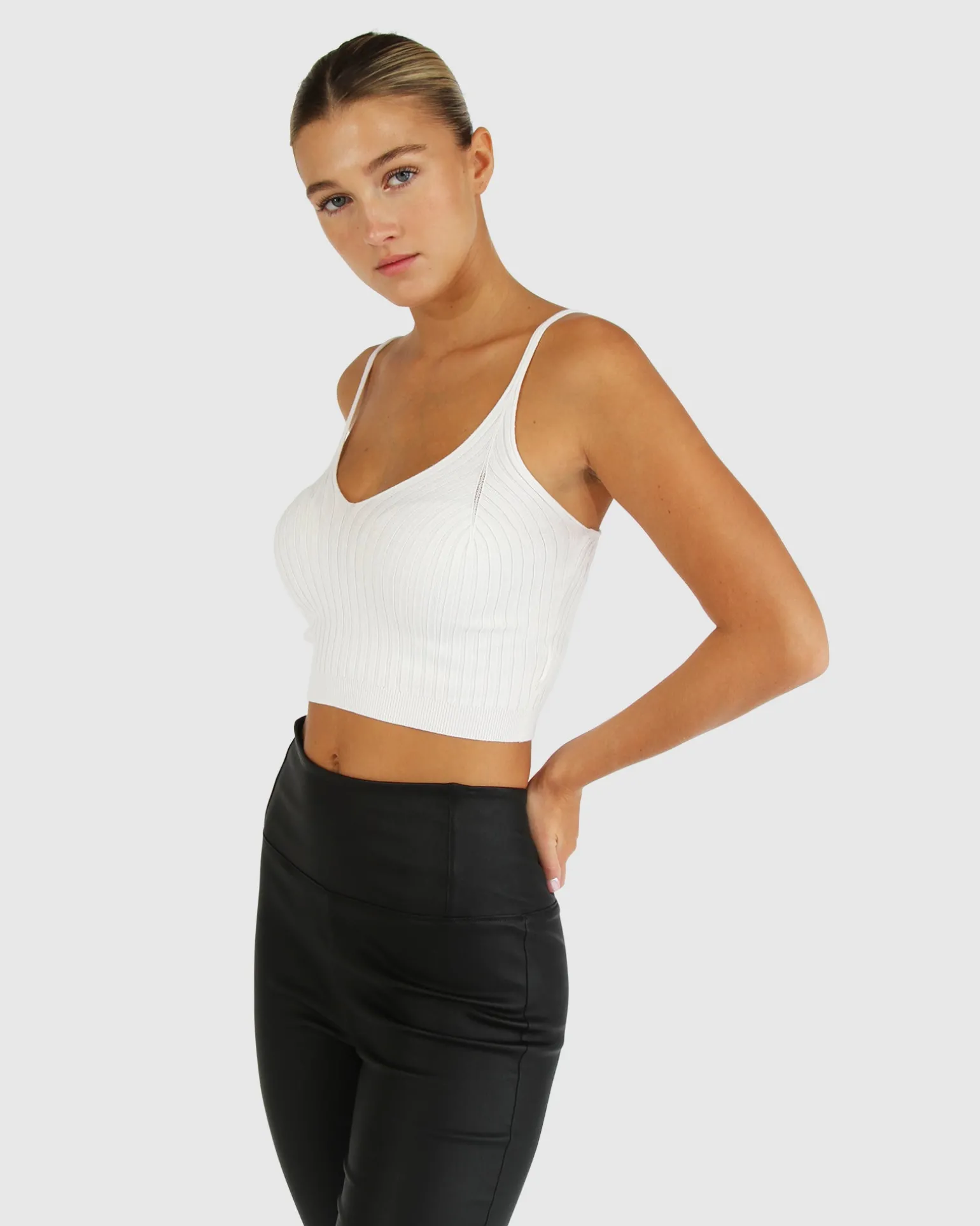 Belle & Bloom Tops>All I Need Knit Crop -