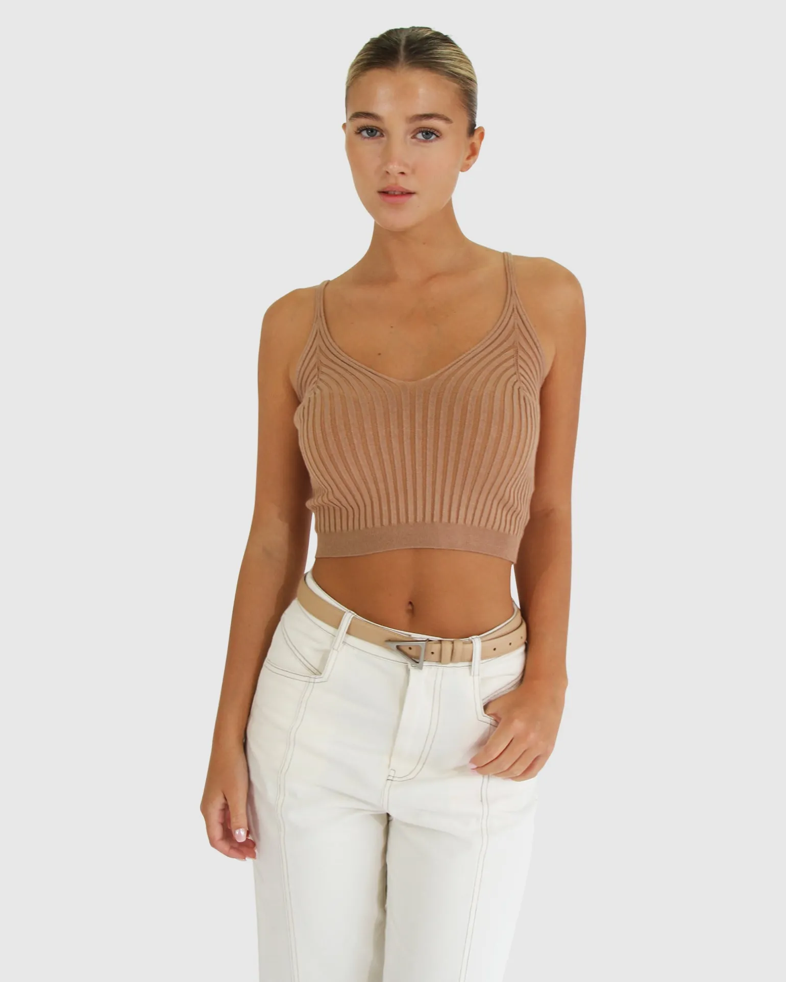 Belle & Bloom Tops>All I Need Knit Crop -