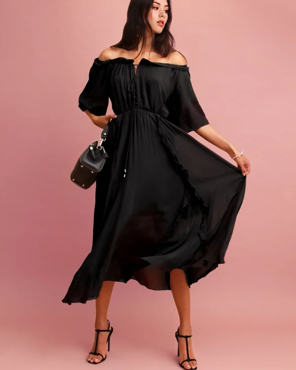 Belle & Bloom Maxi Dresses | Maxi Dresses>Amour Amour Ruffled Midi Dress -