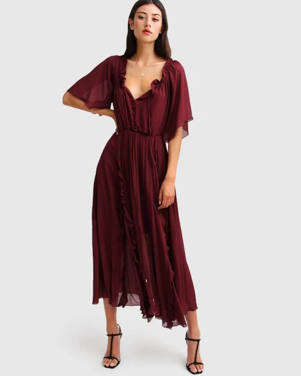Belle & Bloom Maxi Dresses | Maxi Dresses>Amour Amour Ruffled Midi Dress -