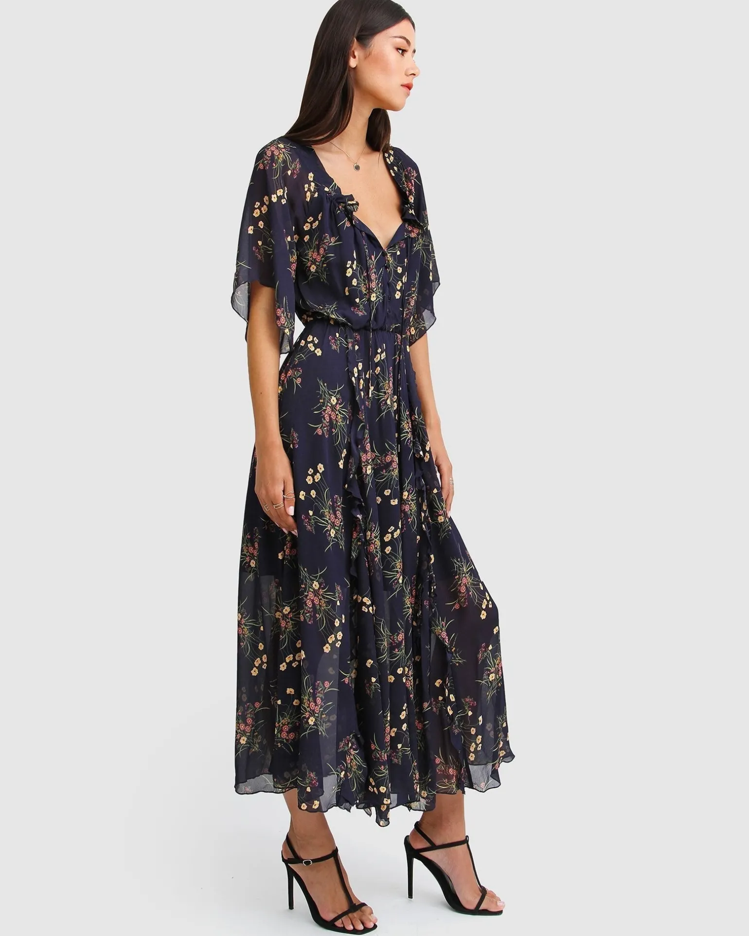 Belle & Bloom Maxi Dresses | Maxi Dresses>Amour Amour Ruffled Midi Dress -