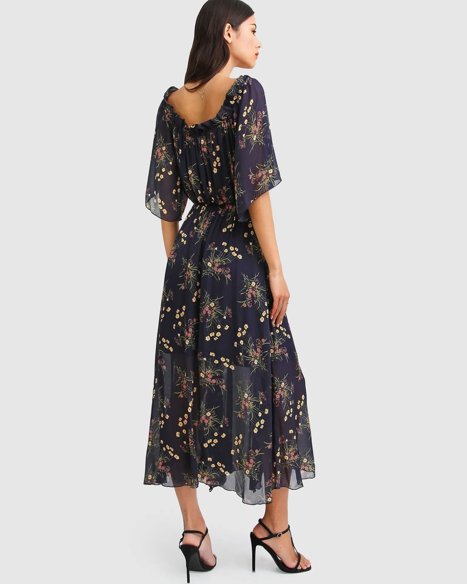 Belle & Bloom Maxi Dresses | Maxi Dresses>Amour Amour Ruffled Midi Dress -