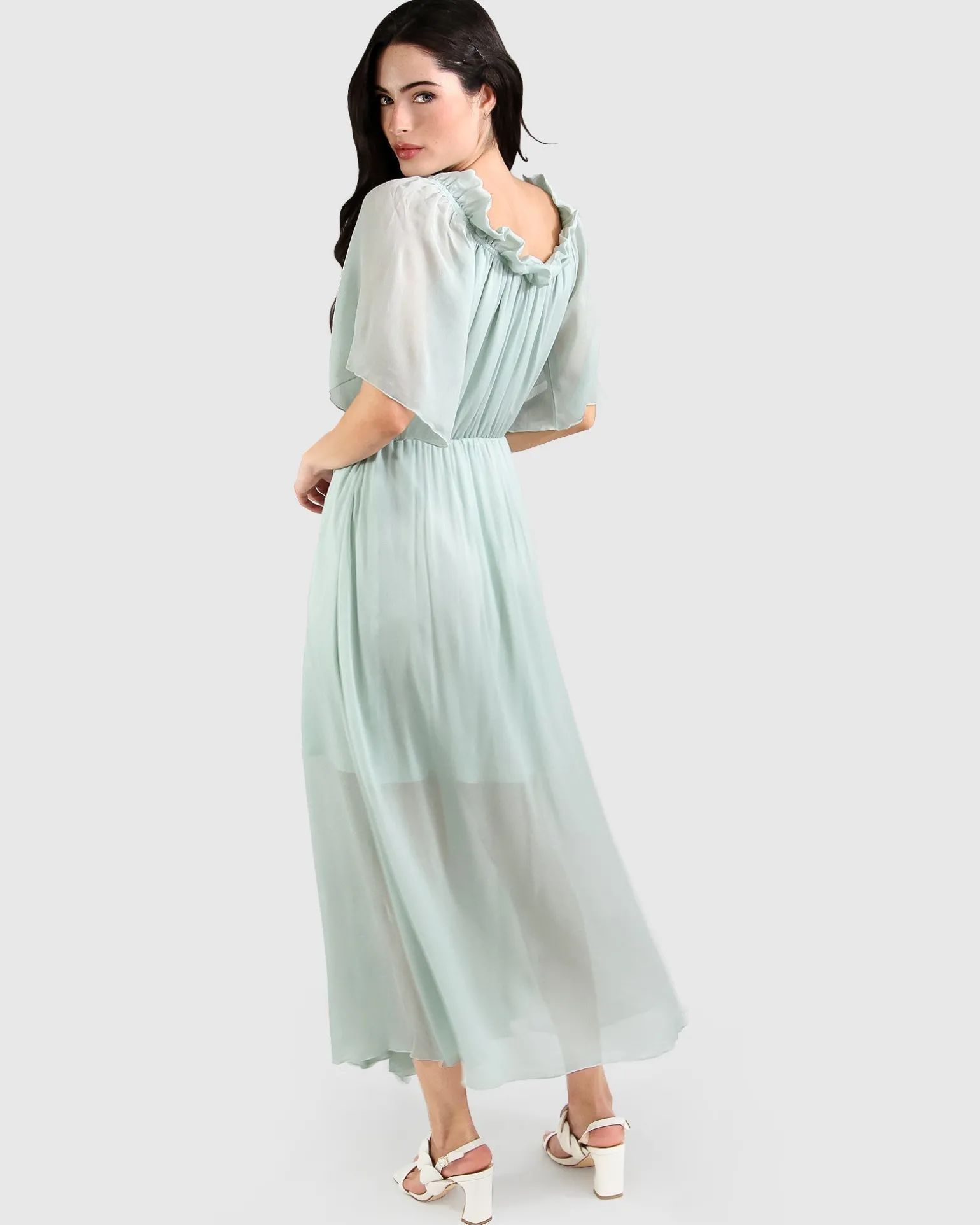 Belle & Bloom Maxi Dresses | Maxi Dresses>Amour Amour Ruffled Midi Dress - Spearmint FINAL SALE
