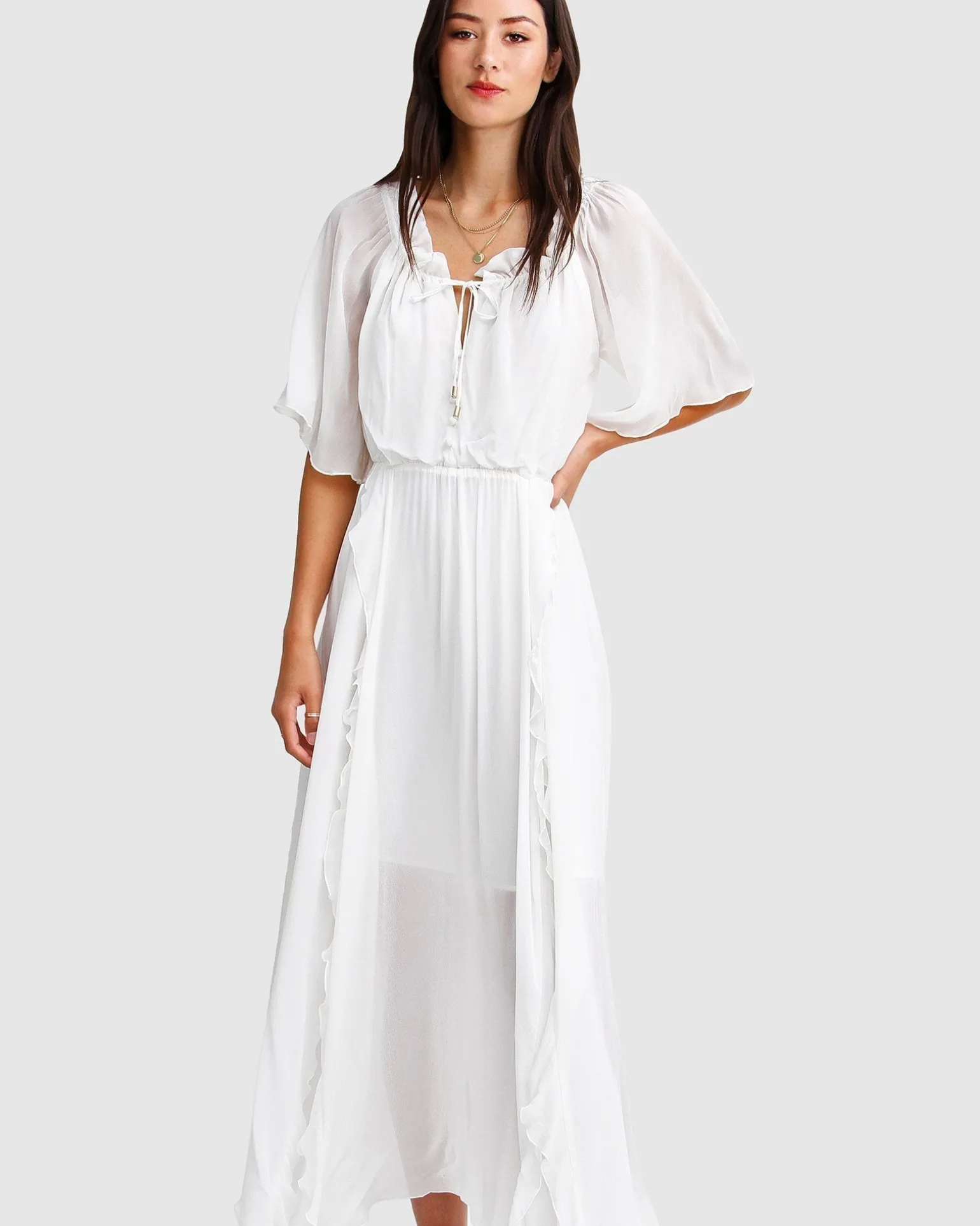 Belle & Bloom Maxi Dresses | Maxi Dresses>Amour Amour Ruffled Midi Dress -