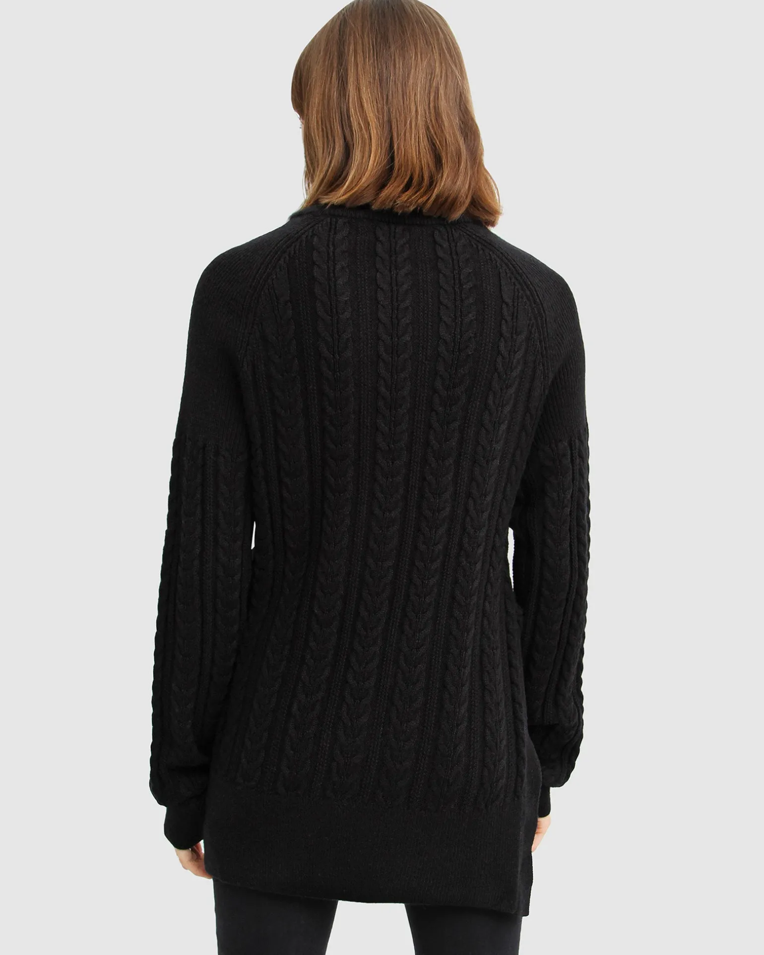 Belle & Bloom Sweaters | Sweaters>At Last Cable Knit Jumper with Slit -