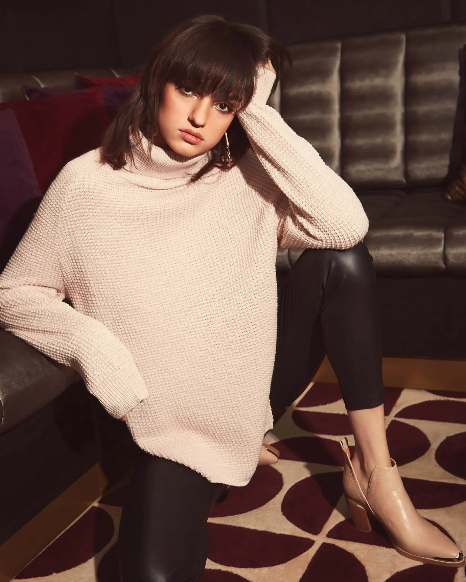 Belle & Bloom Boots>Austin Croc Embossed Ankle Boot -