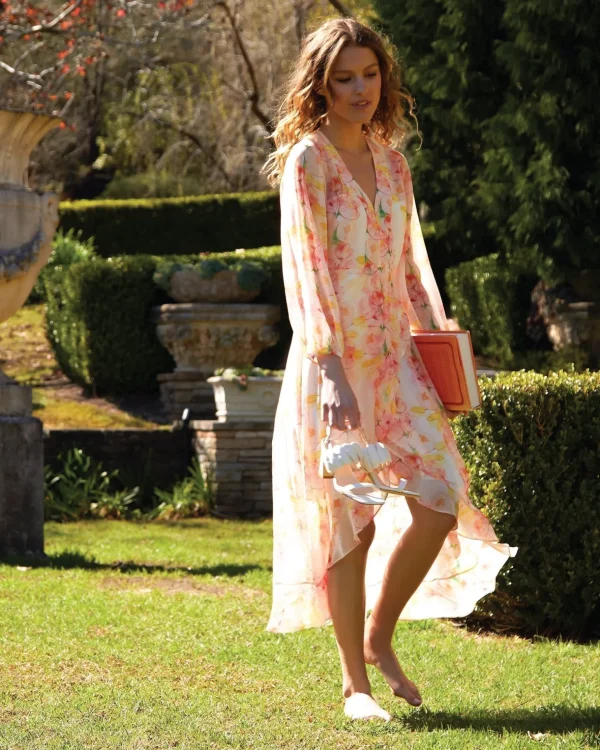 Belle & Bloom Midi Dresses | Midi Dresses>Beautiful Escape Dress - Floral Bouquet