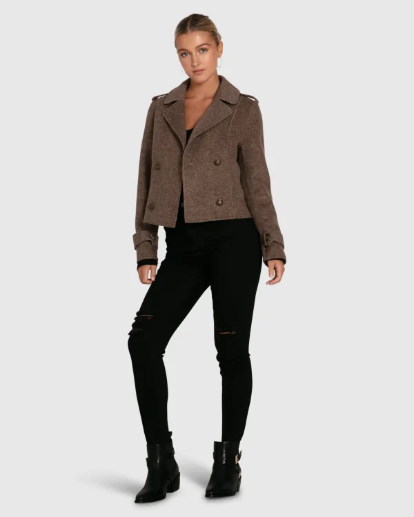 Belle & Bloom Wool Coats | Wool Coats>Better Off Military Peacoat -