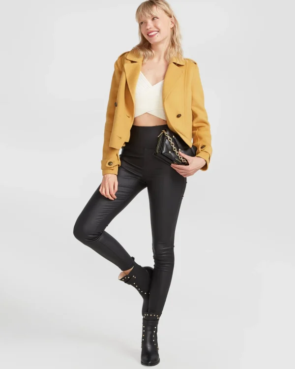 Belle & Bloom Wool Coats | Wool Coats>Better Off Military Peacoat - Antique Gold
