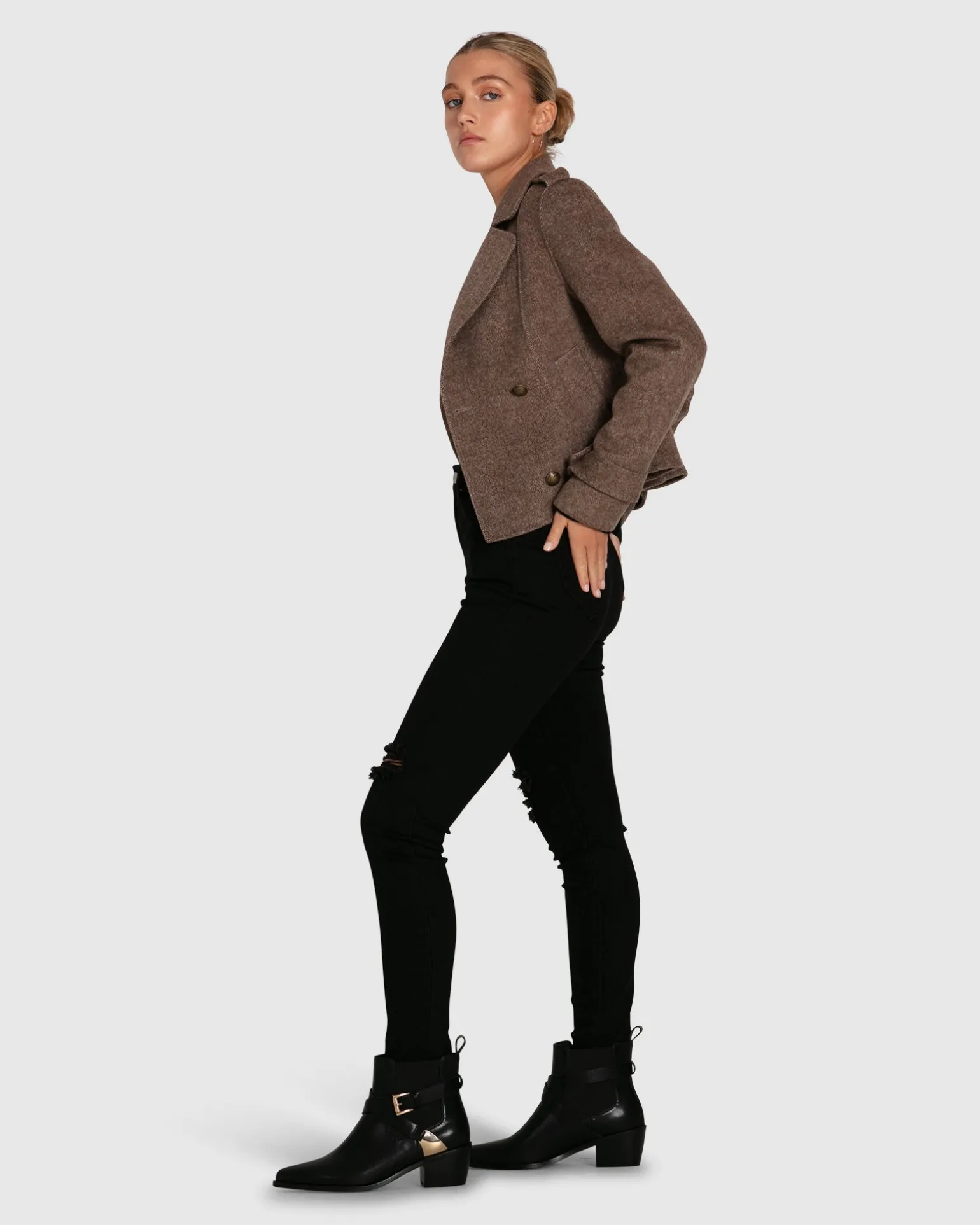 Belle & Bloom Wool Coats | Wool Coats>Better Off Military Peacoat -