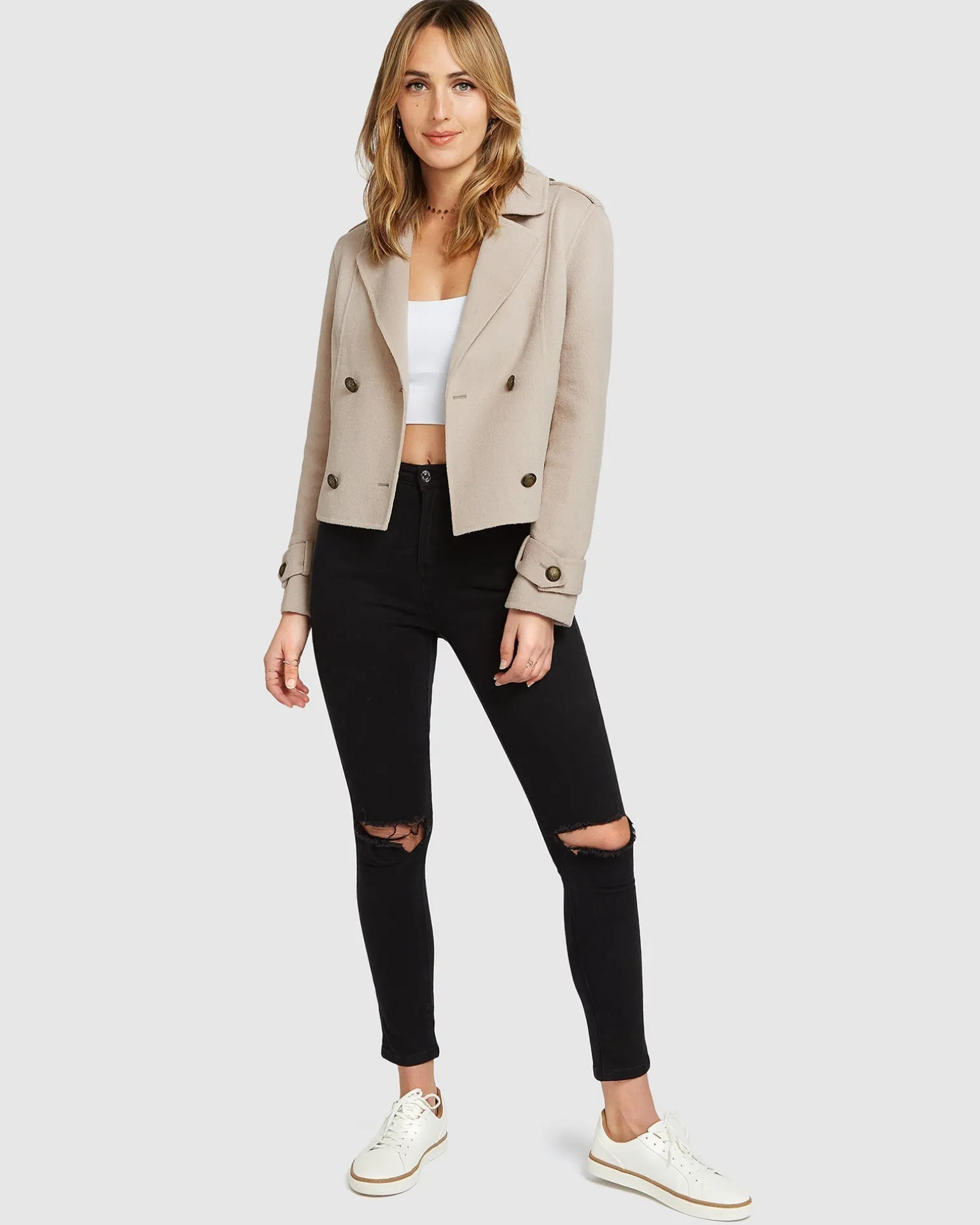 Belle & Bloom Wool Coats | Wool Coats>Better Off Military Peacoat -
