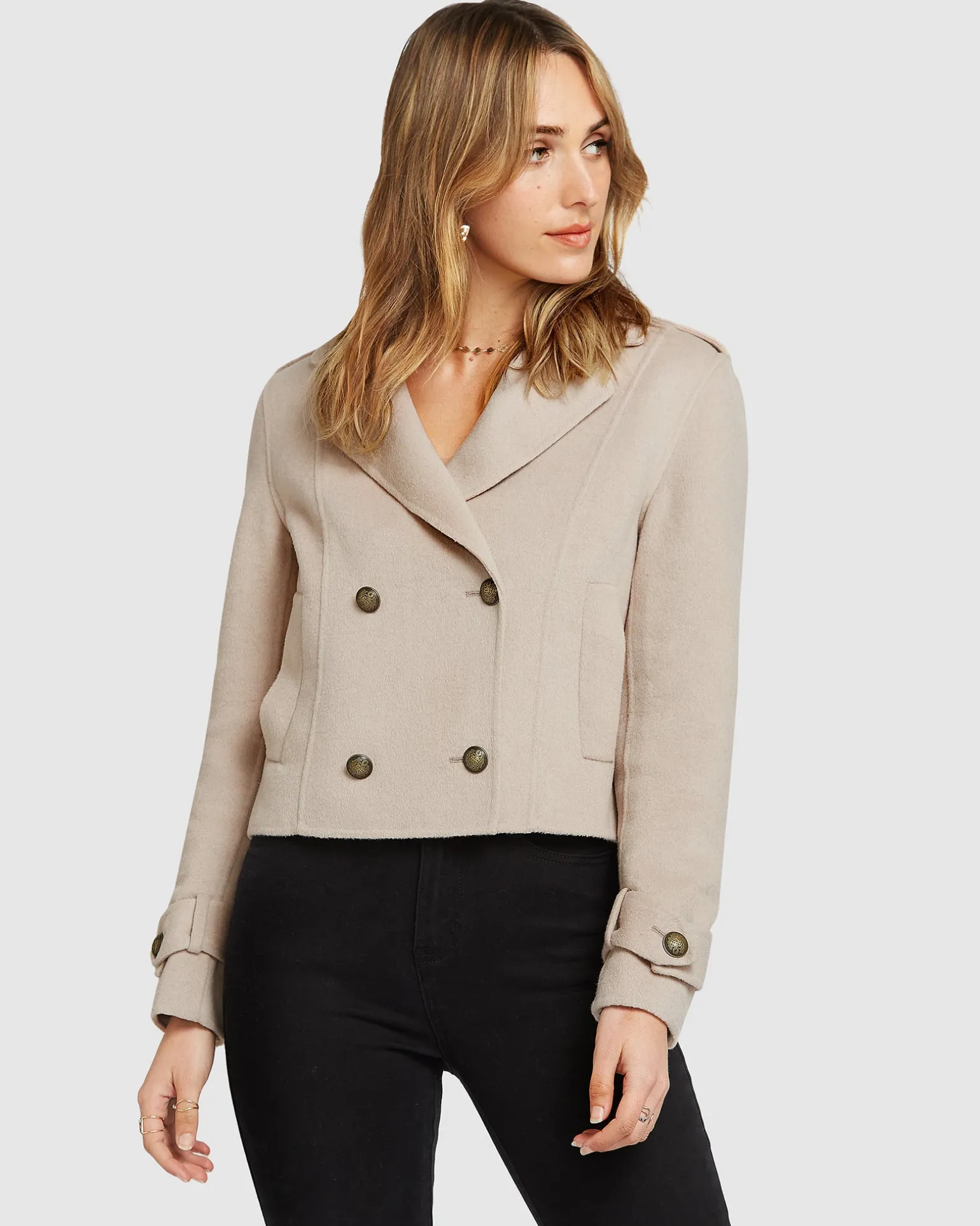 Belle & Bloom Wool Coats | Wool Coats>Better Off Military Peacoat -