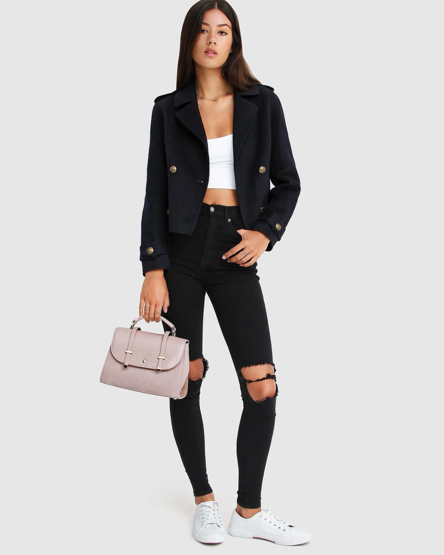 Belle & Bloom Wool Coats | Wool Coats>Better Off Military Peacoat -