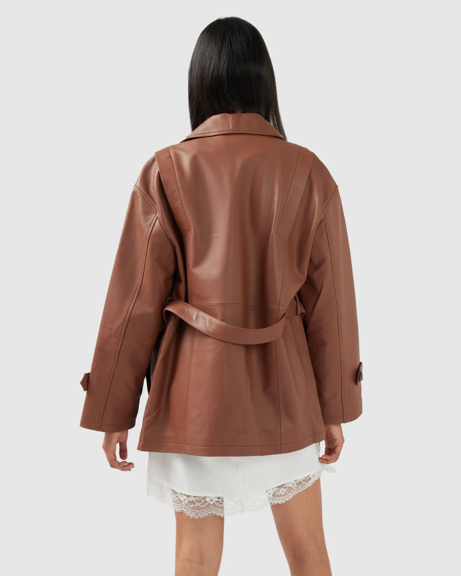 Belle & Bloom Leather Jackets | Leather Coats>BFF Belted Leather Jacket -