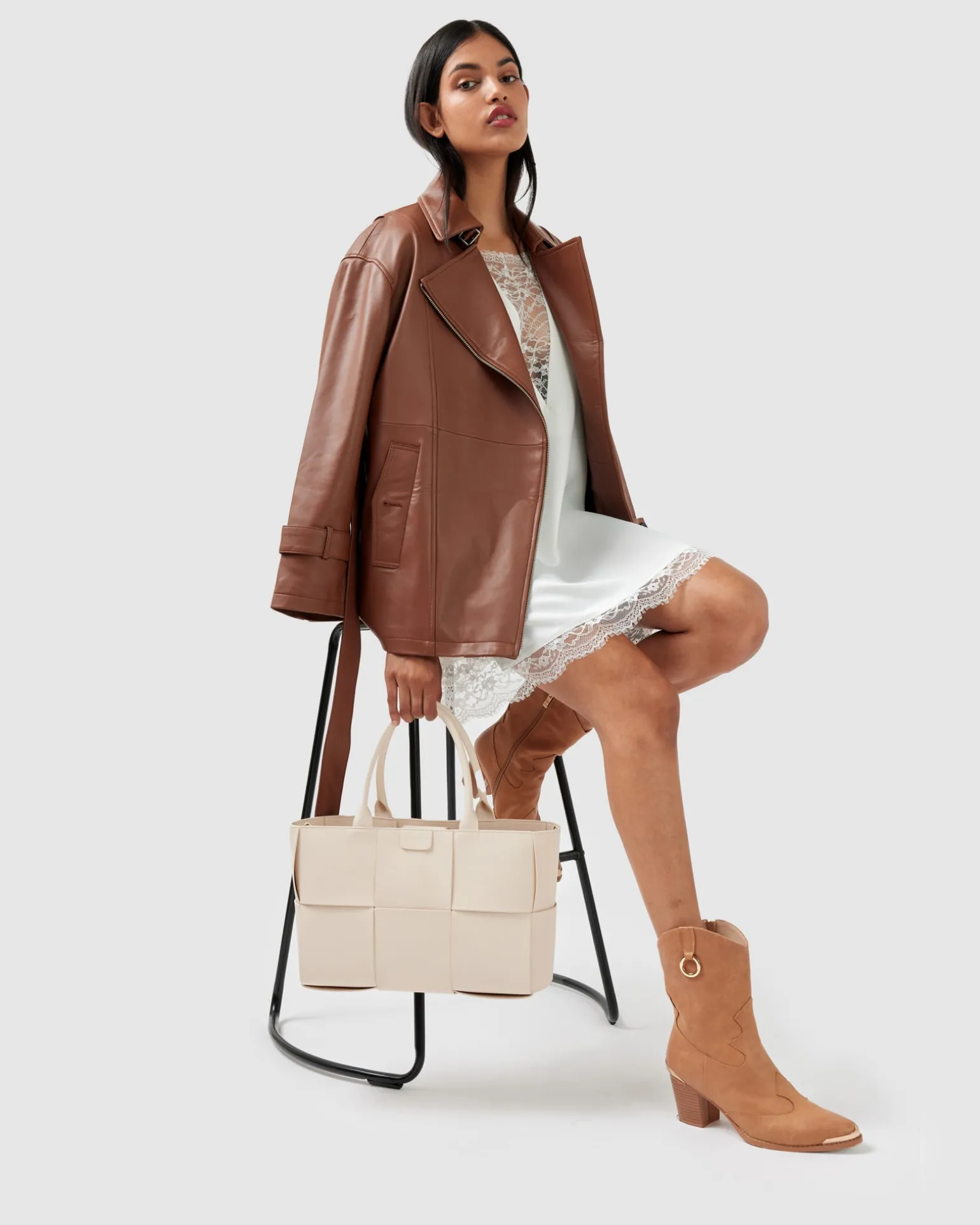 Belle & Bloom Leather Jackets | Leather Coats>BFF Belted Leather Jacket -