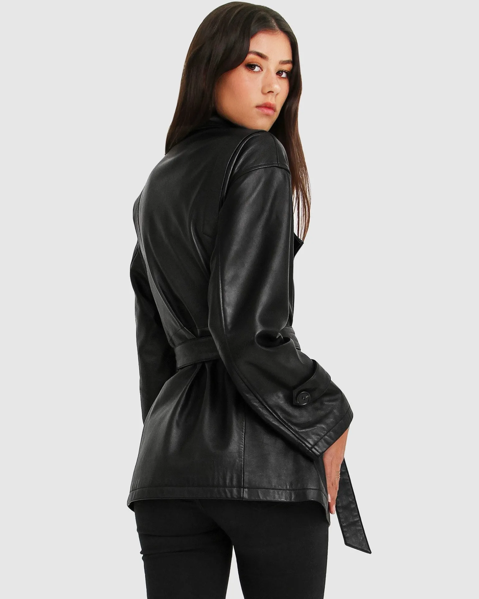 Belle & Bloom Leather Jackets | Leather Coats>BFF Belted Leather Jacket