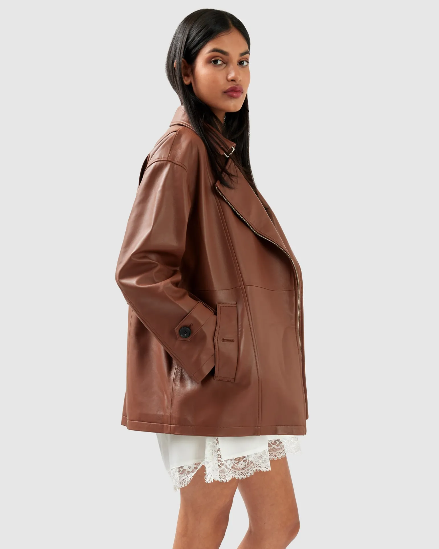 Belle & Bloom Leather Jackets | Leather Coats>BFF Belted Leather Jacket -