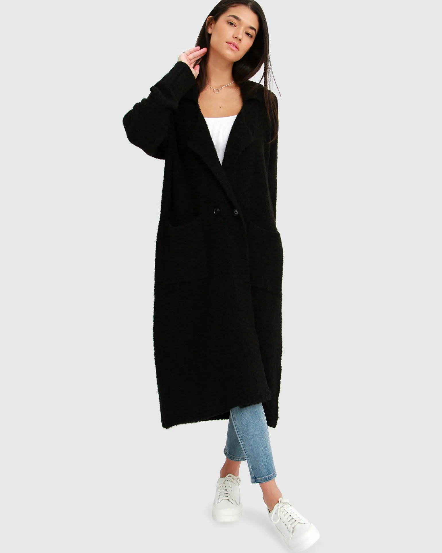Belle & Bloom Cardigans | Cardigans>Born To Run Sustainable Sweater Coat -