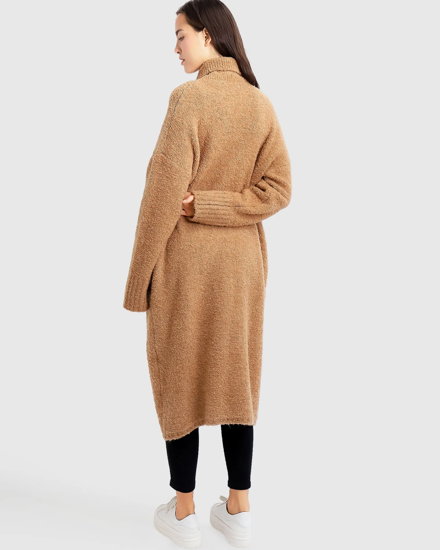 Belle & Bloom Cardigans | Cardigans>Born To Run Sustainable Sweater Coat - Light Camel