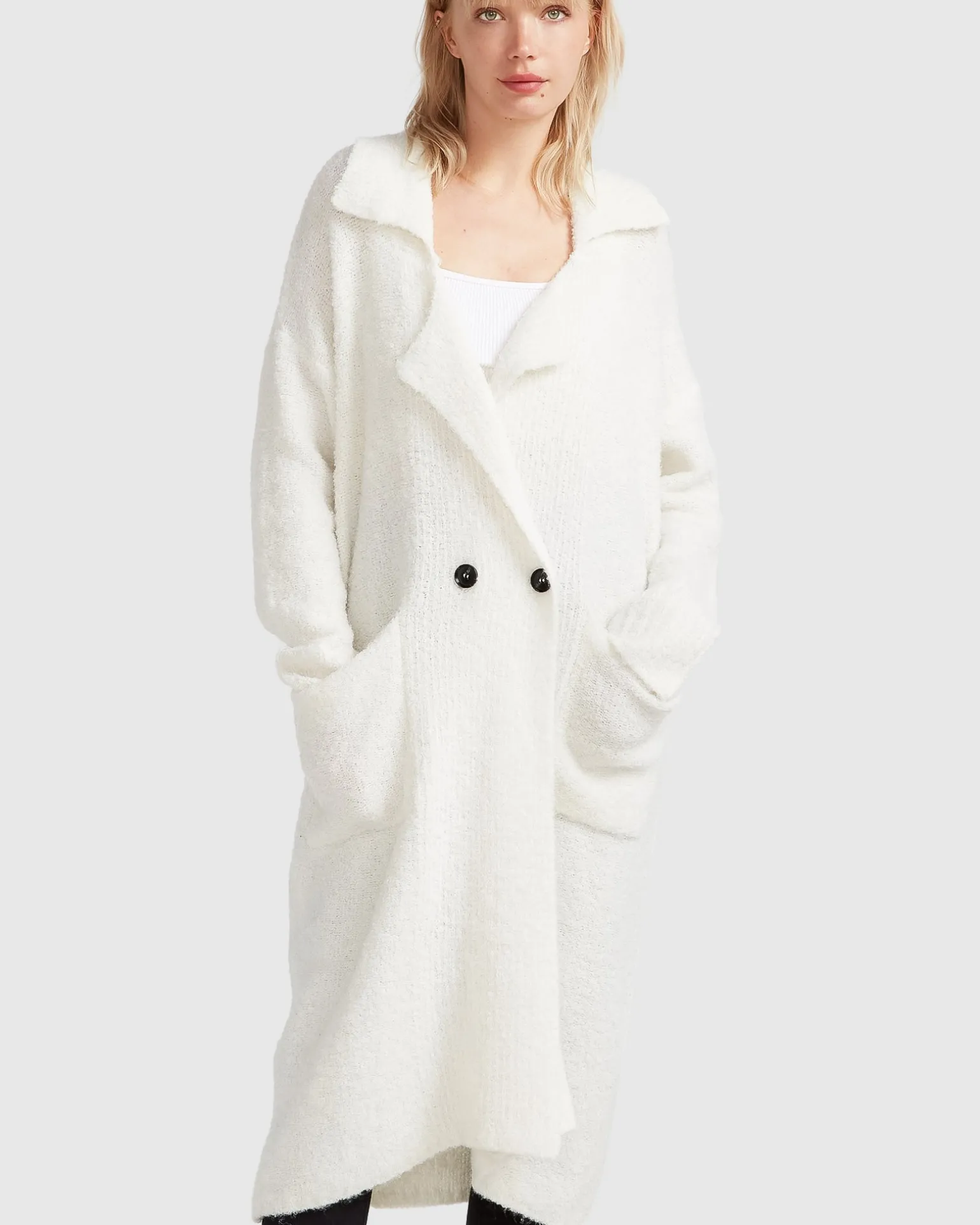 Belle & Bloom Cardigans | Cardigans>Born To Run Sustainable Sweater Coat -
