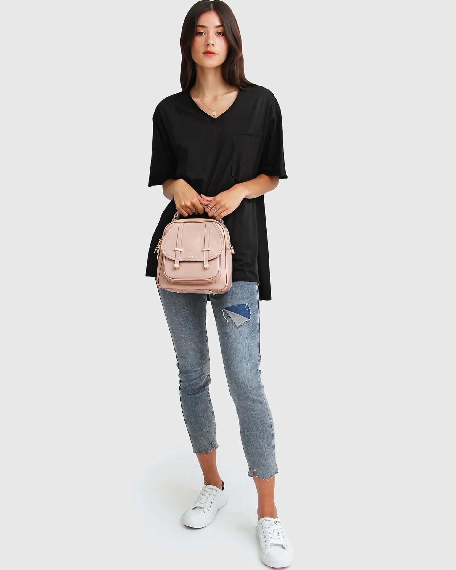 Belle & Bloom T-shirts>Brave Soul Oversized T-Shirt - Black