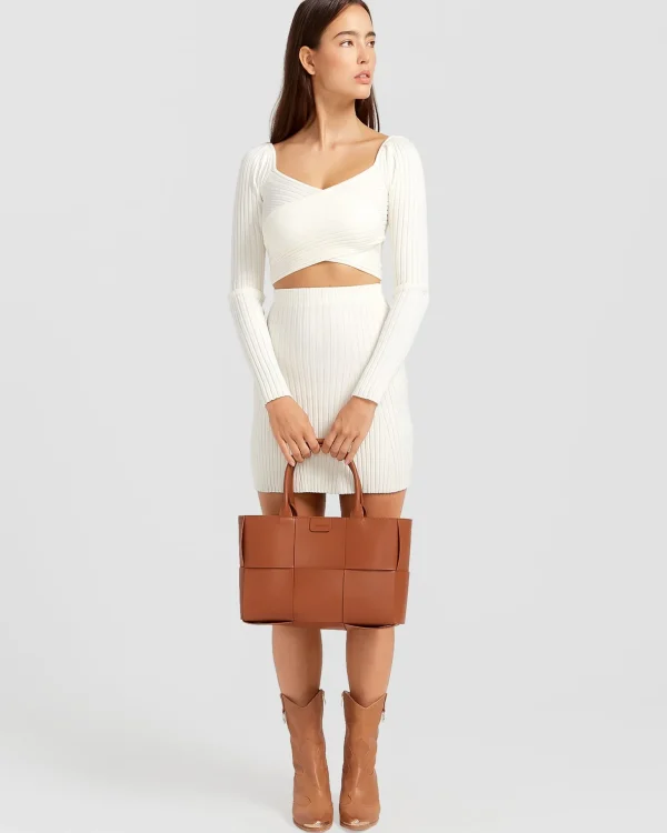 Belle & Bloom Skirts>C'est Belle Knit Mini Skirt -