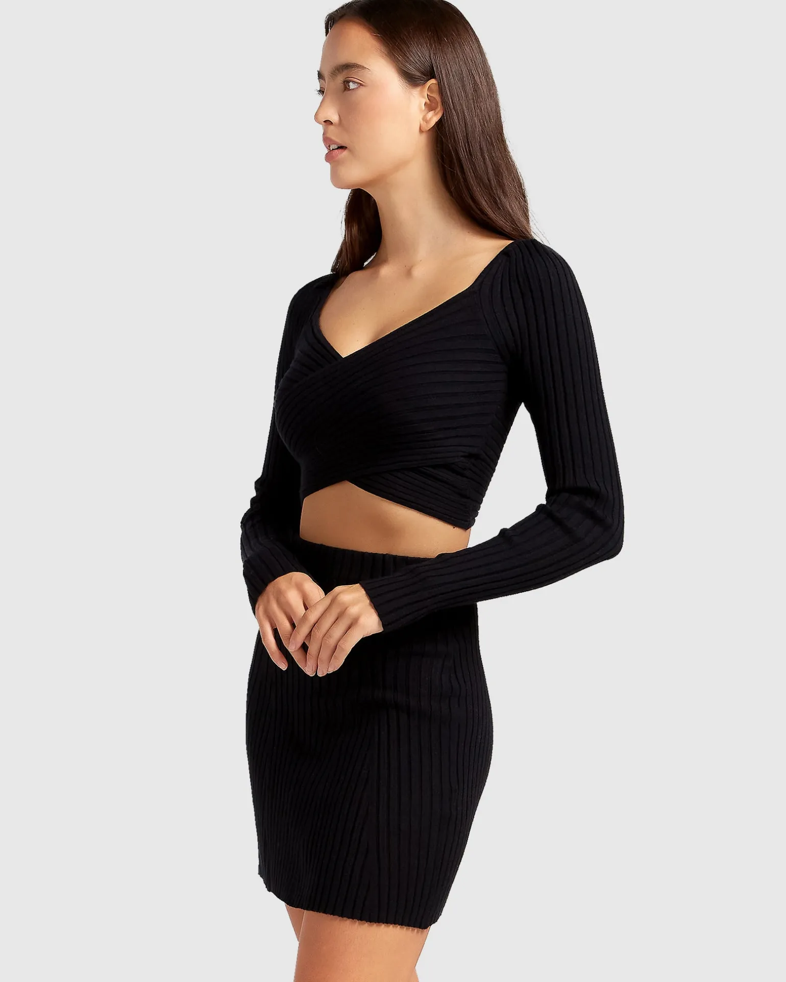 Belle & Bloom Skirts>C'est Belle Knit Mini Skirt -