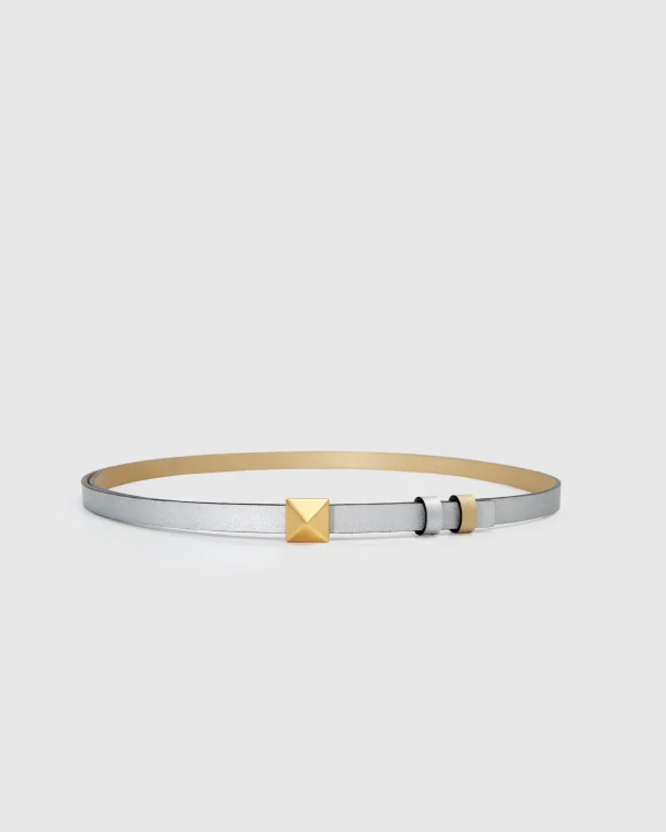 Belle & Bloom Belts>Cleopatra Pyramid Stud Leather Belt -