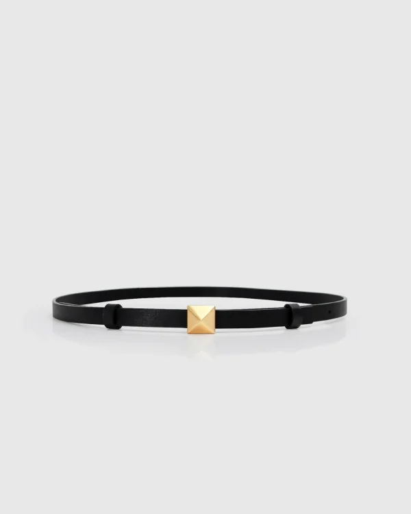 Belle & Bloom Belts>Cleopatra Pyramid Stud Leather Belt -