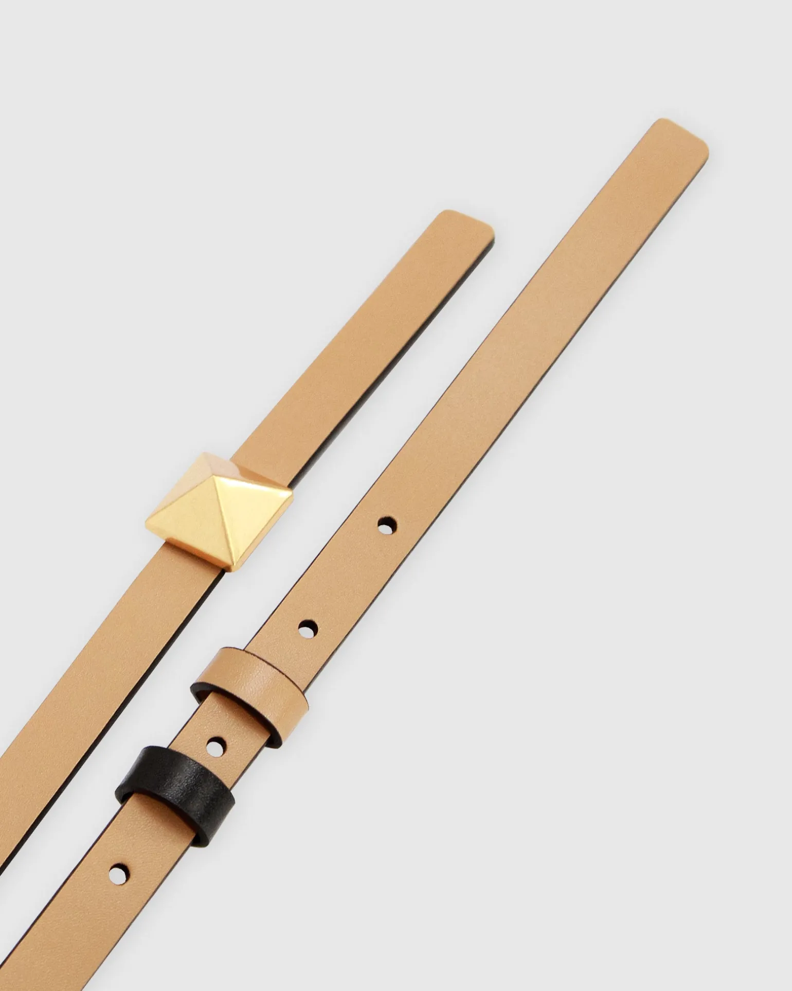 Belle & Bloom Belts>Cleopatra Pyramid Stud Leather Belt -