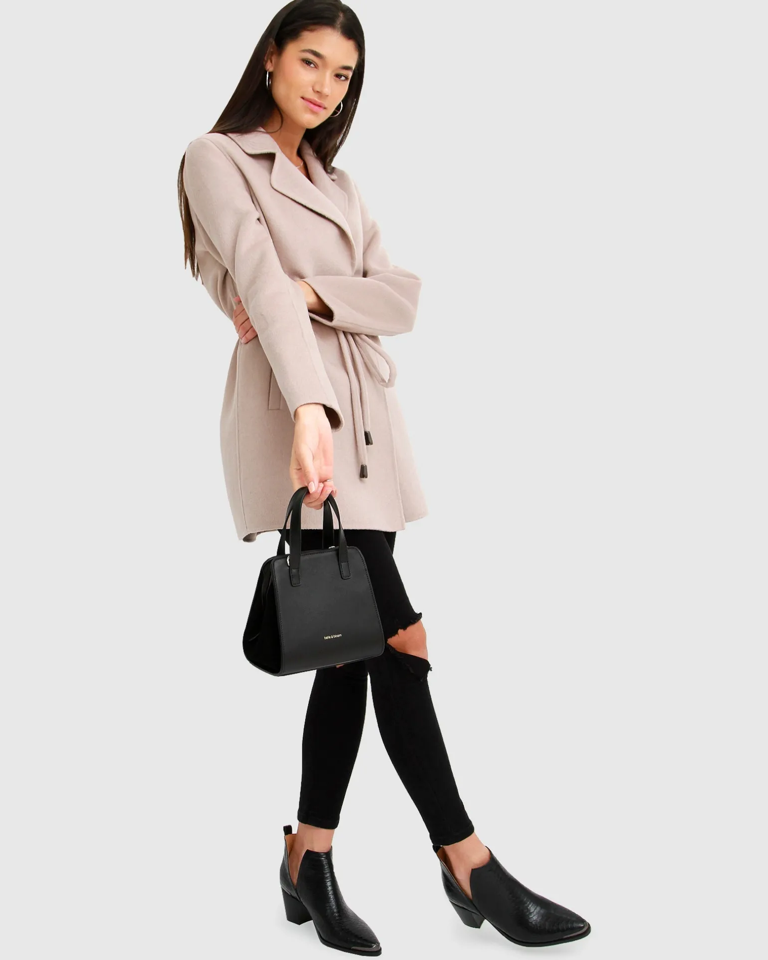 Belle & Bloom Belted Coats | Wool Coats>Electric Feel Drawstring Coat -