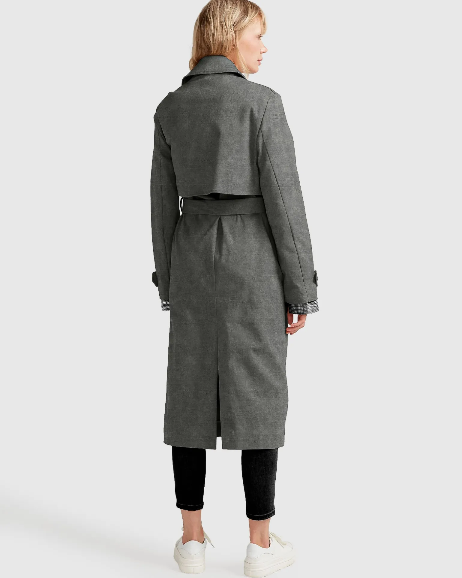 Belle & Bloom Belted Coats | Trench Coats>Empirical City Trench Coat - Washed Black