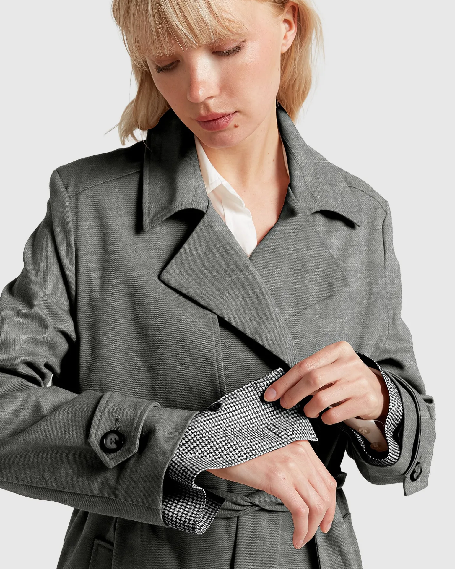 Belle & Bloom Belted Coats | Trench Coats>Empirical City Trench Coat - Washed Black