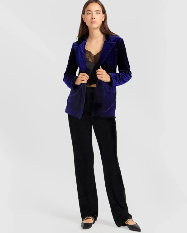 Belle & Bloom Blazers | Suits & Blazers>Eternity Velvet Blazer - Royal Blue
