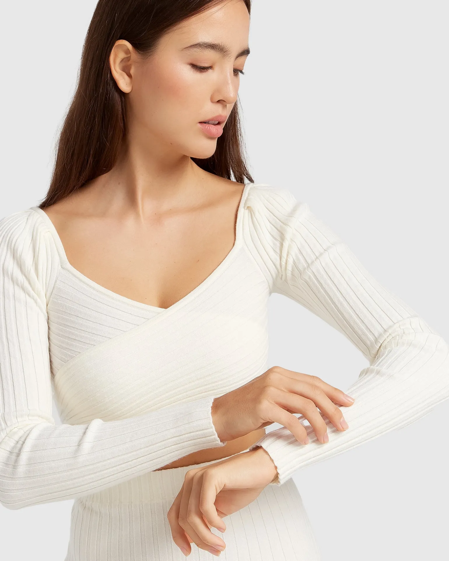 Belle & Bloom Tops>Forget Me Not Knit Crop -