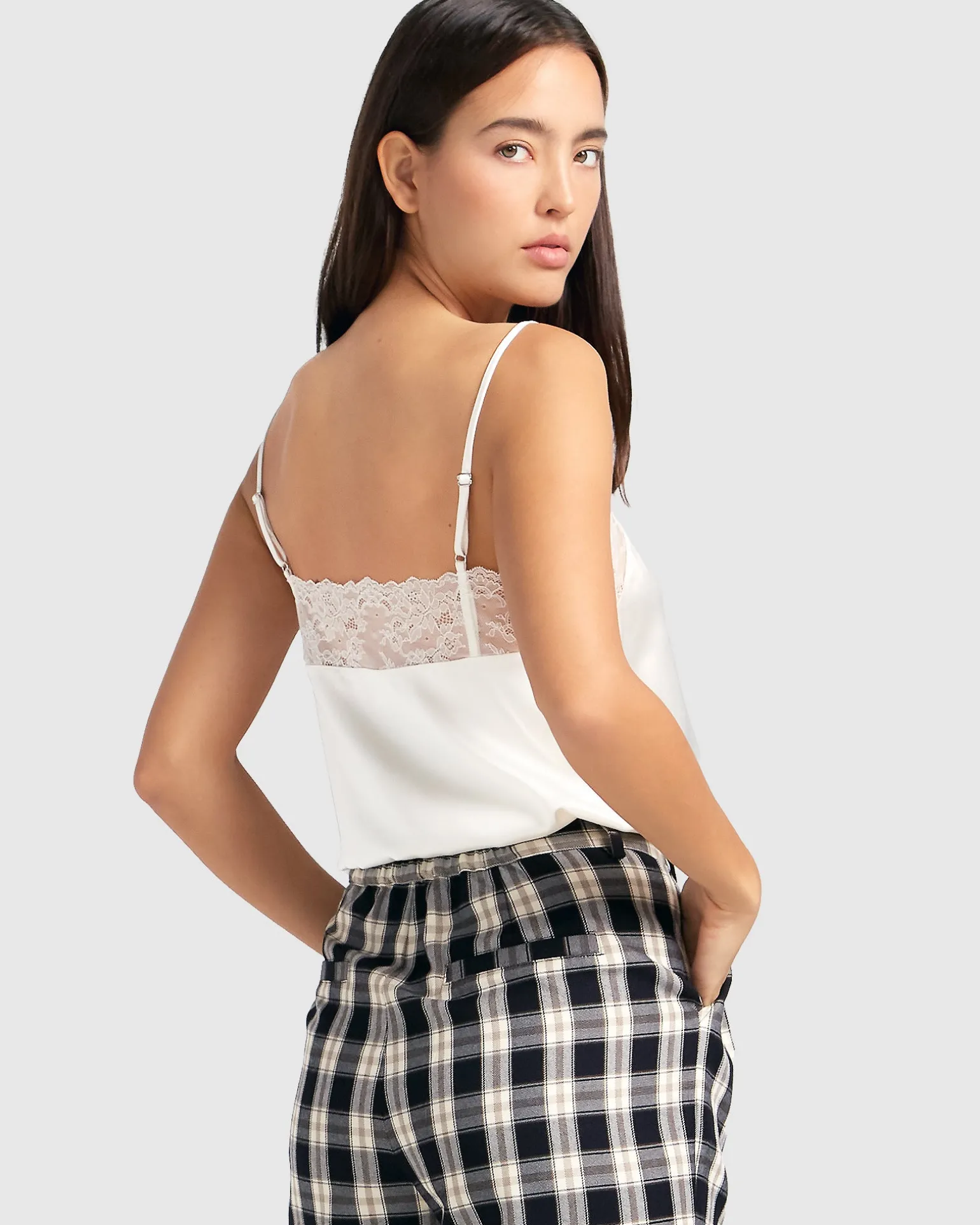 Belle & Bloom Shirts & Blouses>Friday Nights Lace Cami -