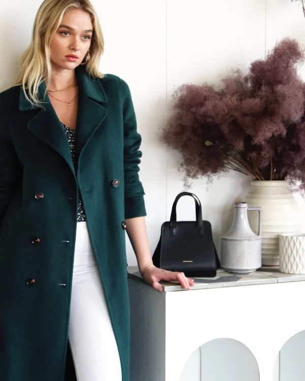 Belle & Bloom Belted Coats | Wool Coats>Front Runner Belted Coat - Dark Green