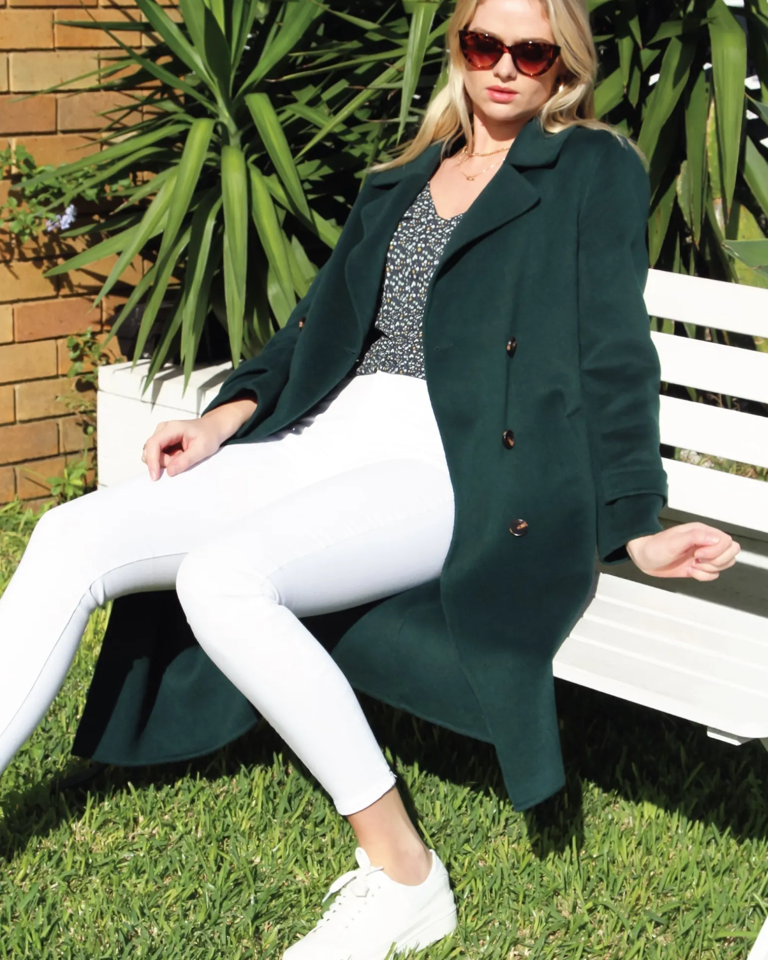 Belle & Bloom Belted Coats | Wool Coats>Front Runner Belted Coat - Dark Green