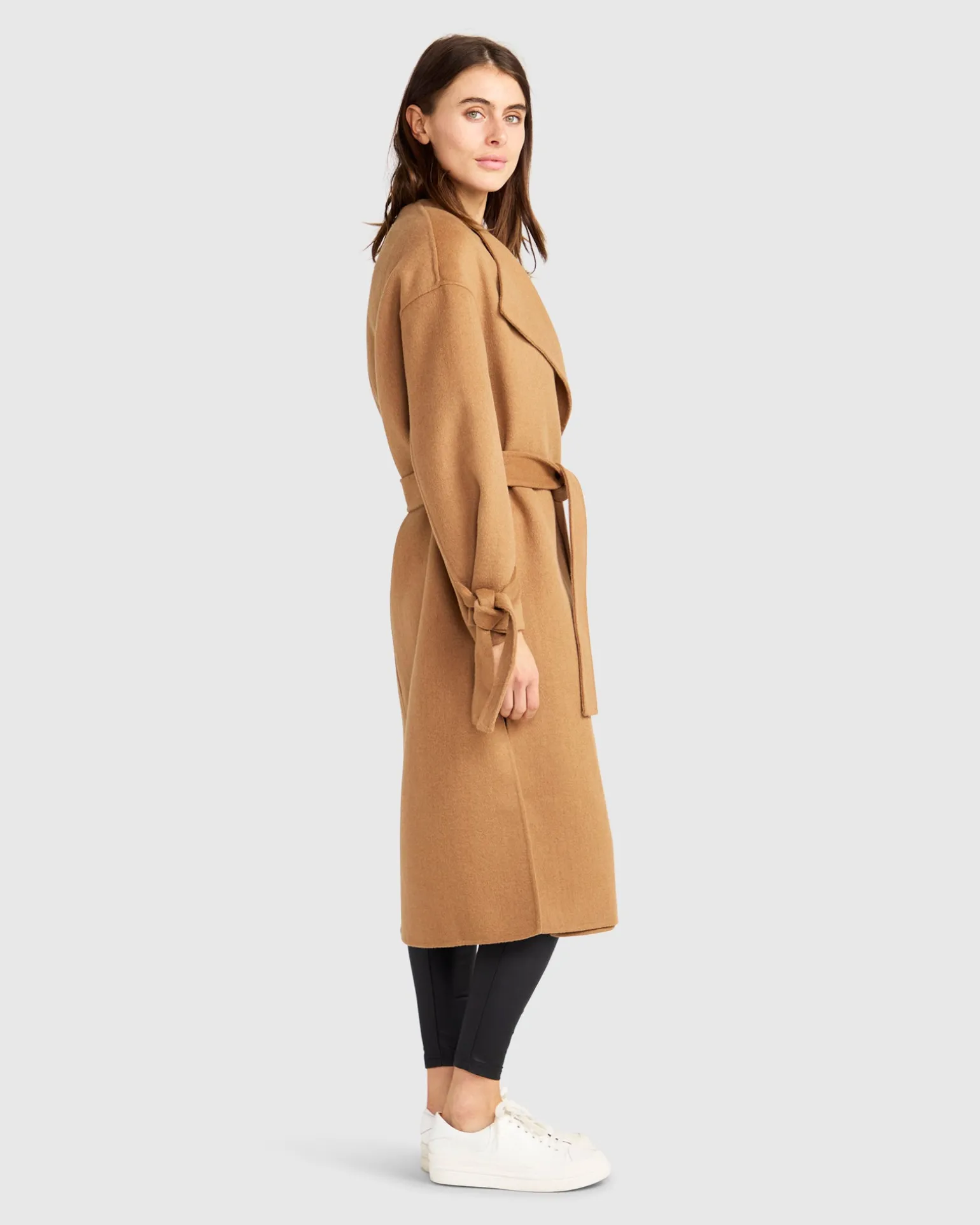 Belle & Bloom Wool Coats | Wool Coats>Head Over Heels Collarless Robe Coat -