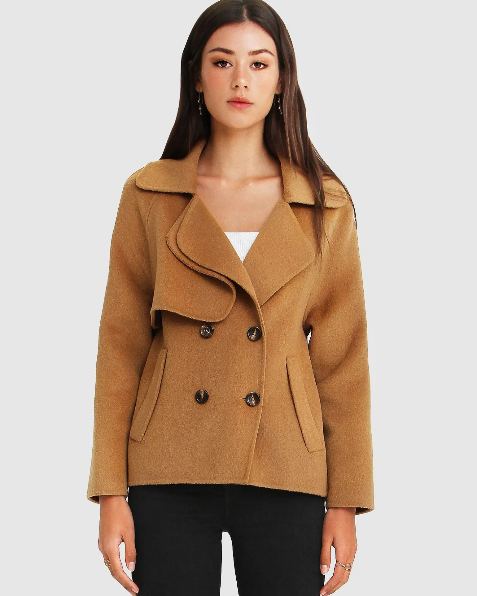 Belle & Bloom Wool Coats | Wool Coats>I'm Yours Wool Blend Peacoat -