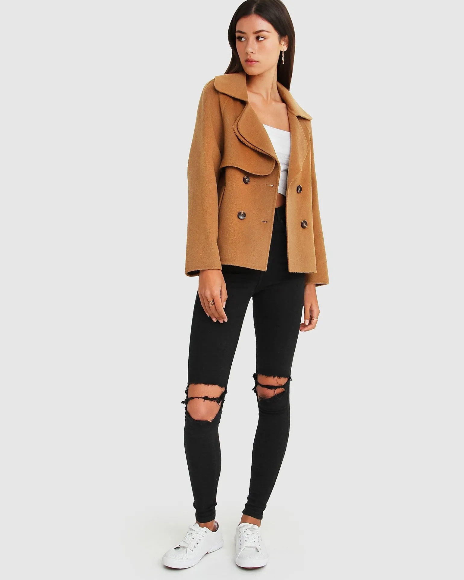 Belle & Bloom Wool Coats | Wool Coats>I'm Yours Wool Blend Peacoat -