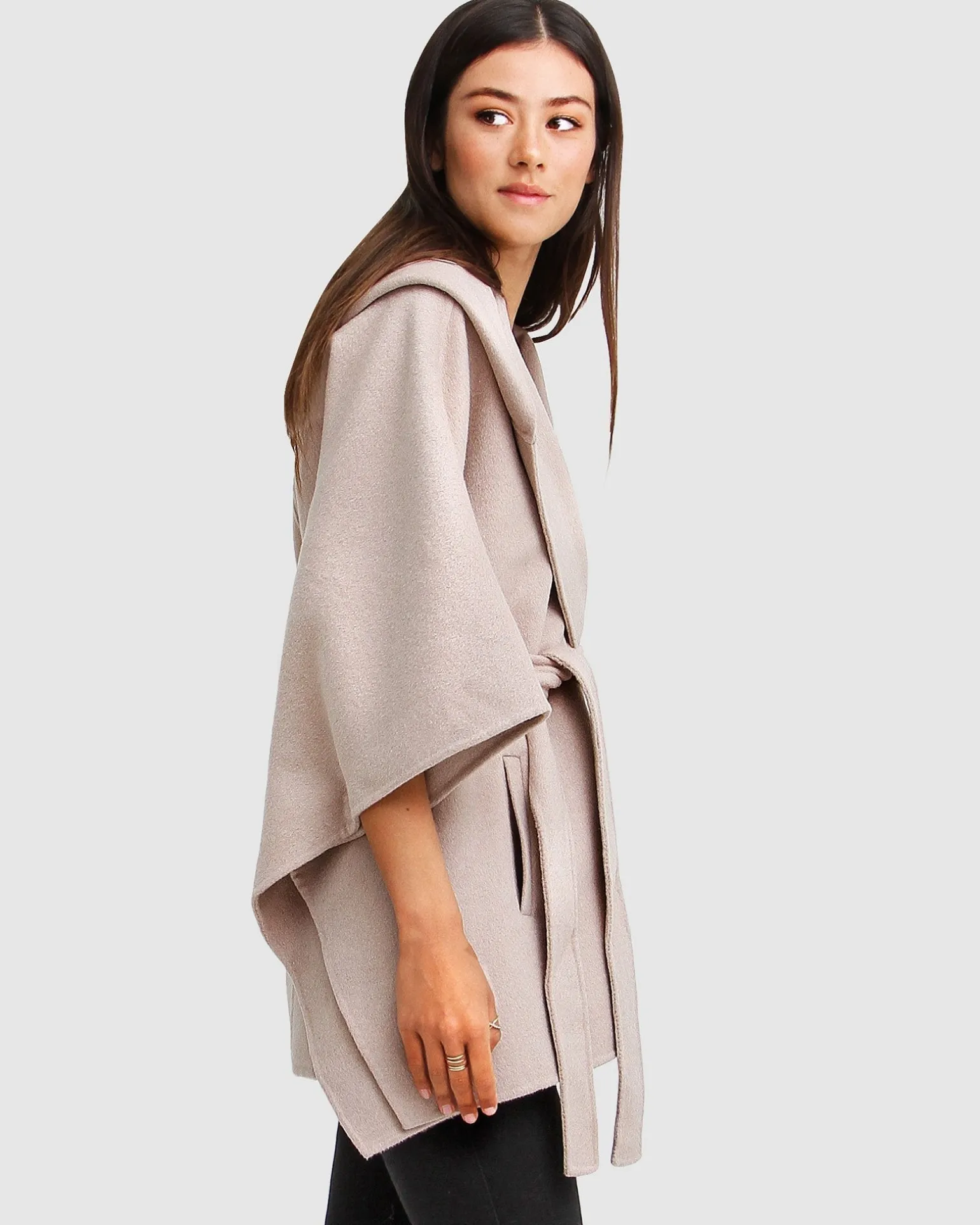 Belle & Bloom Belted Coats | Wool Coats>Jackson Landing Wool Blend Cape Coat -