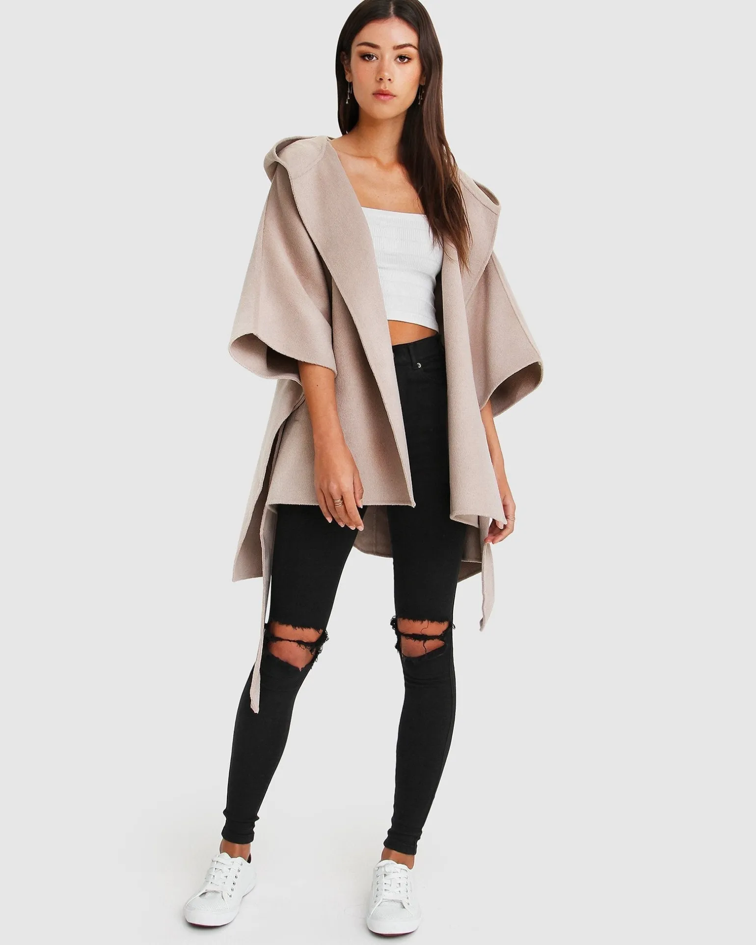 Belle & Bloom Belted Coats | Wool Coats>Jackson Landing Wool Blend Cape Coat -