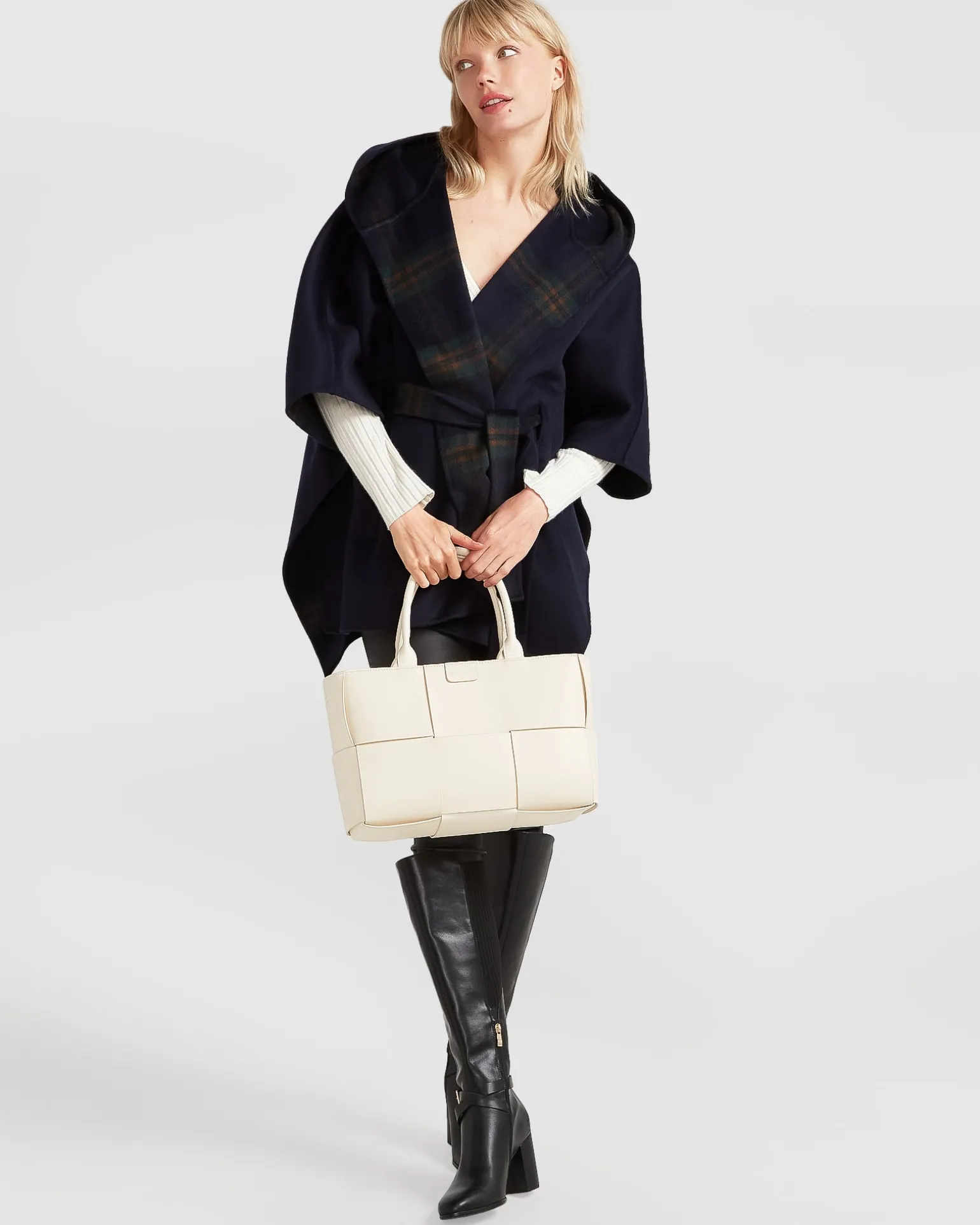 Belle & Bloom Belted Coats | Wool Coats>Jackson Landing Wool Blend Cape Coat - French Navy