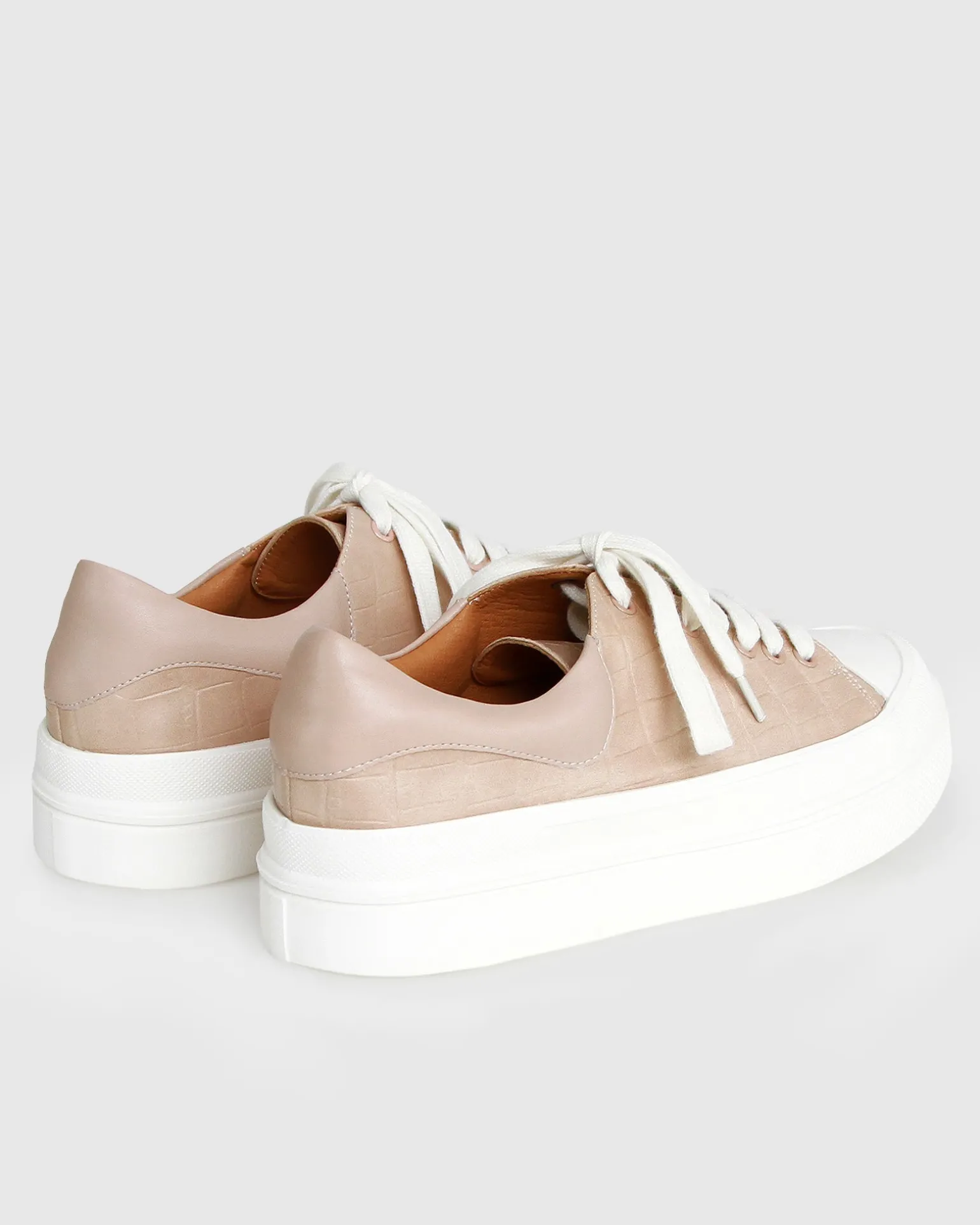 Belle & Bloom Flats>Just A Dream Croc Leather Sneaker -