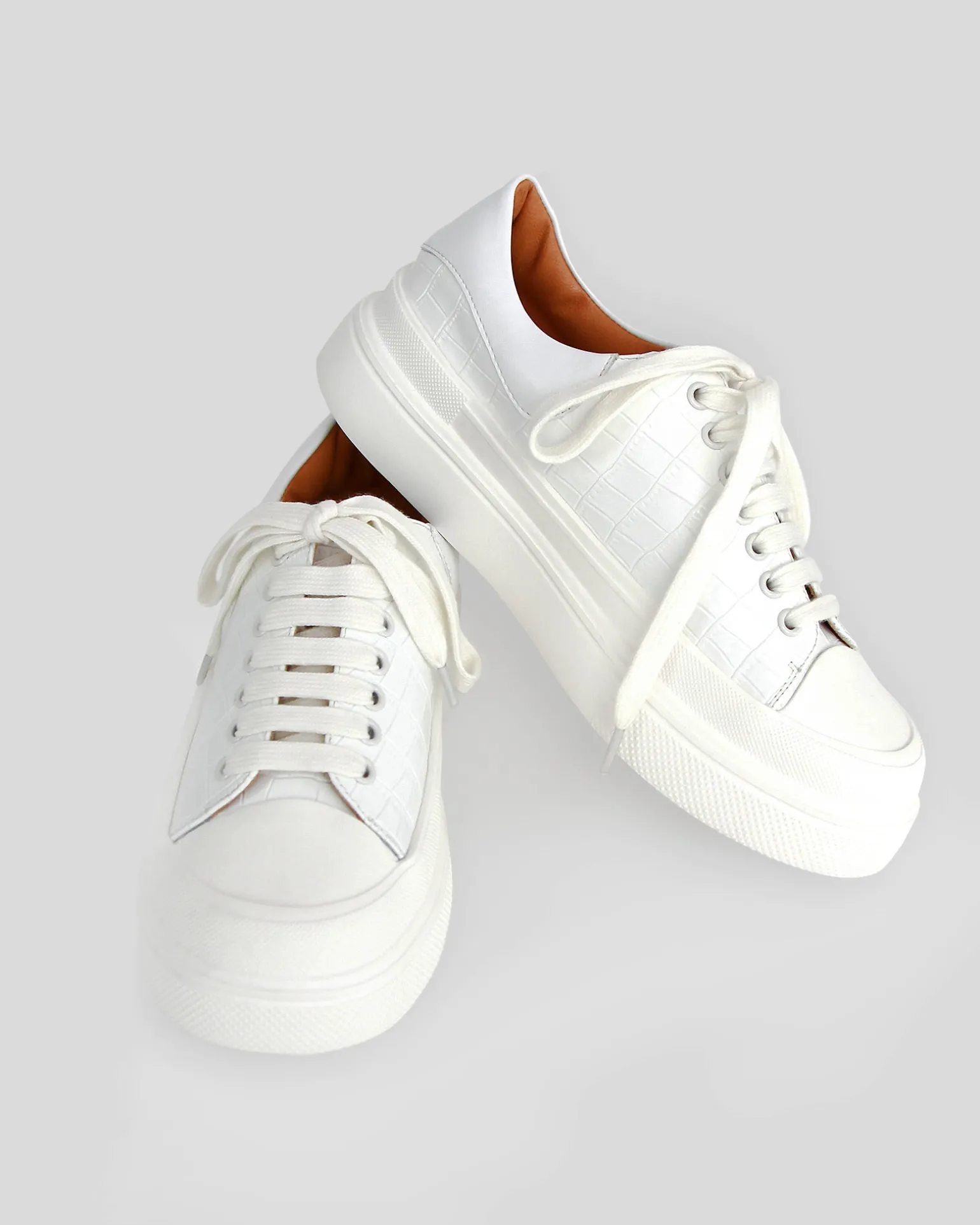 Belle & Bloom Flats>Just A Dream Croc Leather Sneaker -