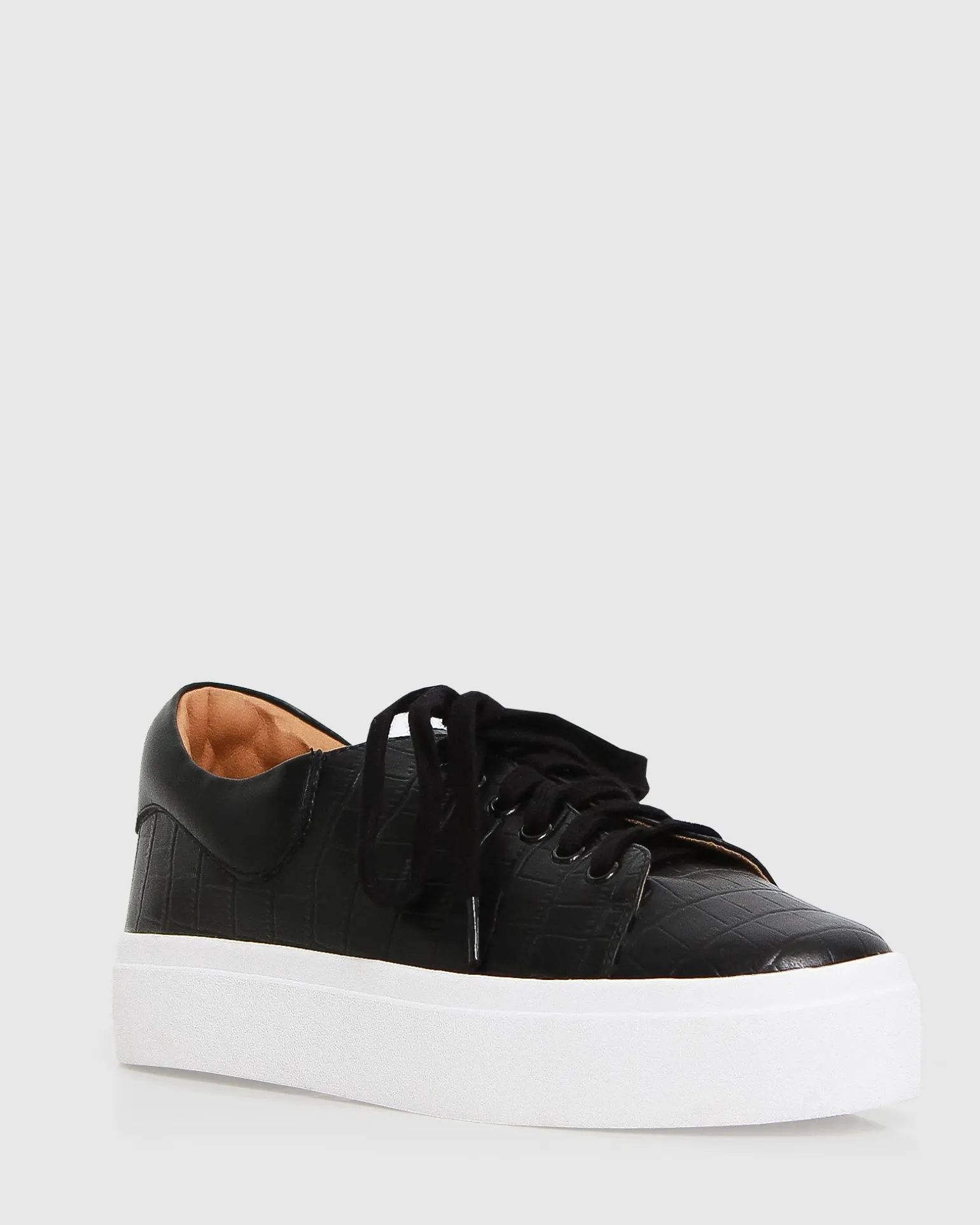 Belle & Bloom Flats>Just A Dream Croc Leather Sneaker -