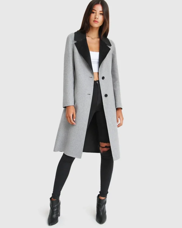 Belle & Bloom Wool Coats | Wool Coats>Lexington Two-Tone Wool Blend Coat - Grey