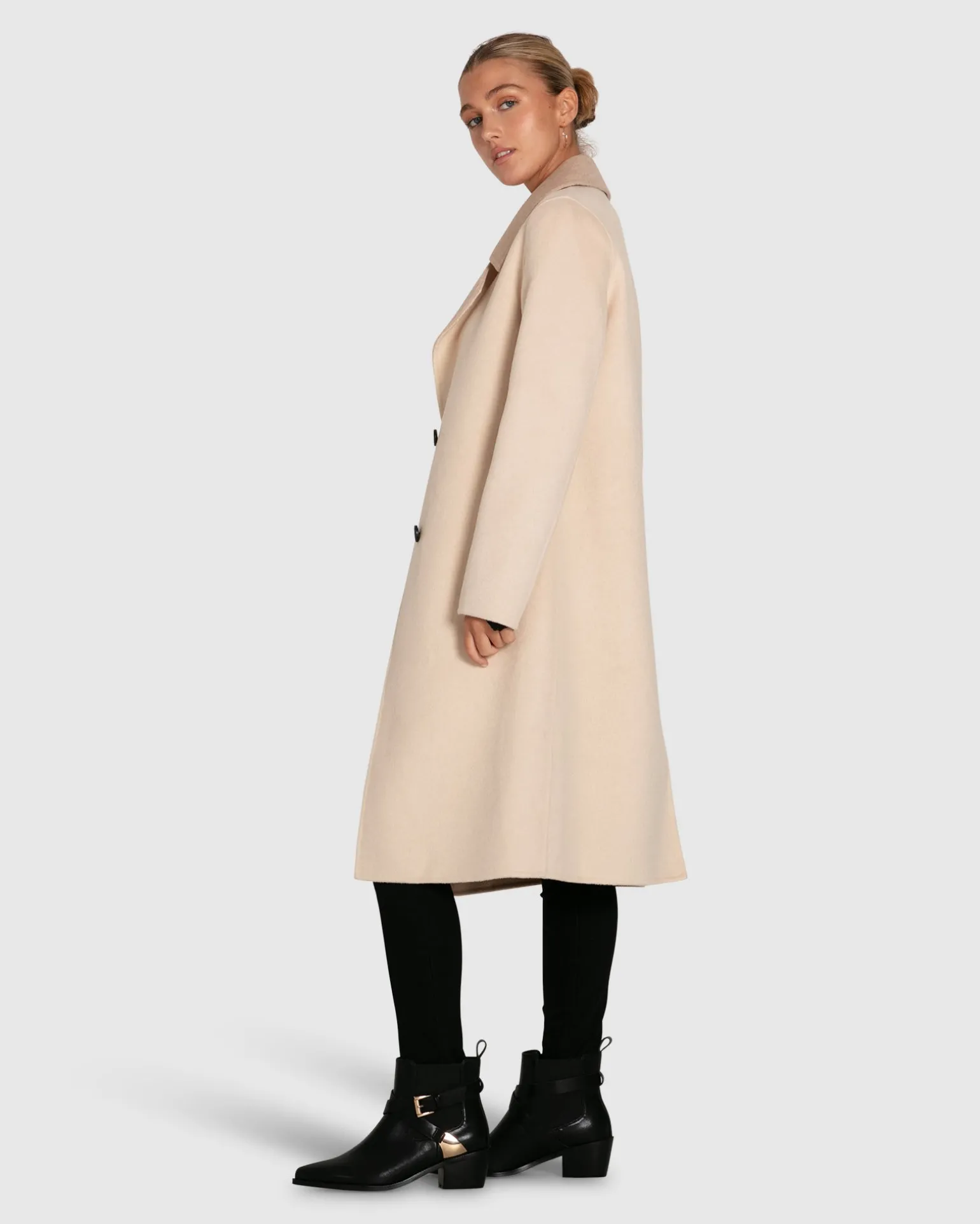 Belle & Bloom Wool Coats | Wool Coats>Lexington Two-Tone Wool Blend Coat - Beige