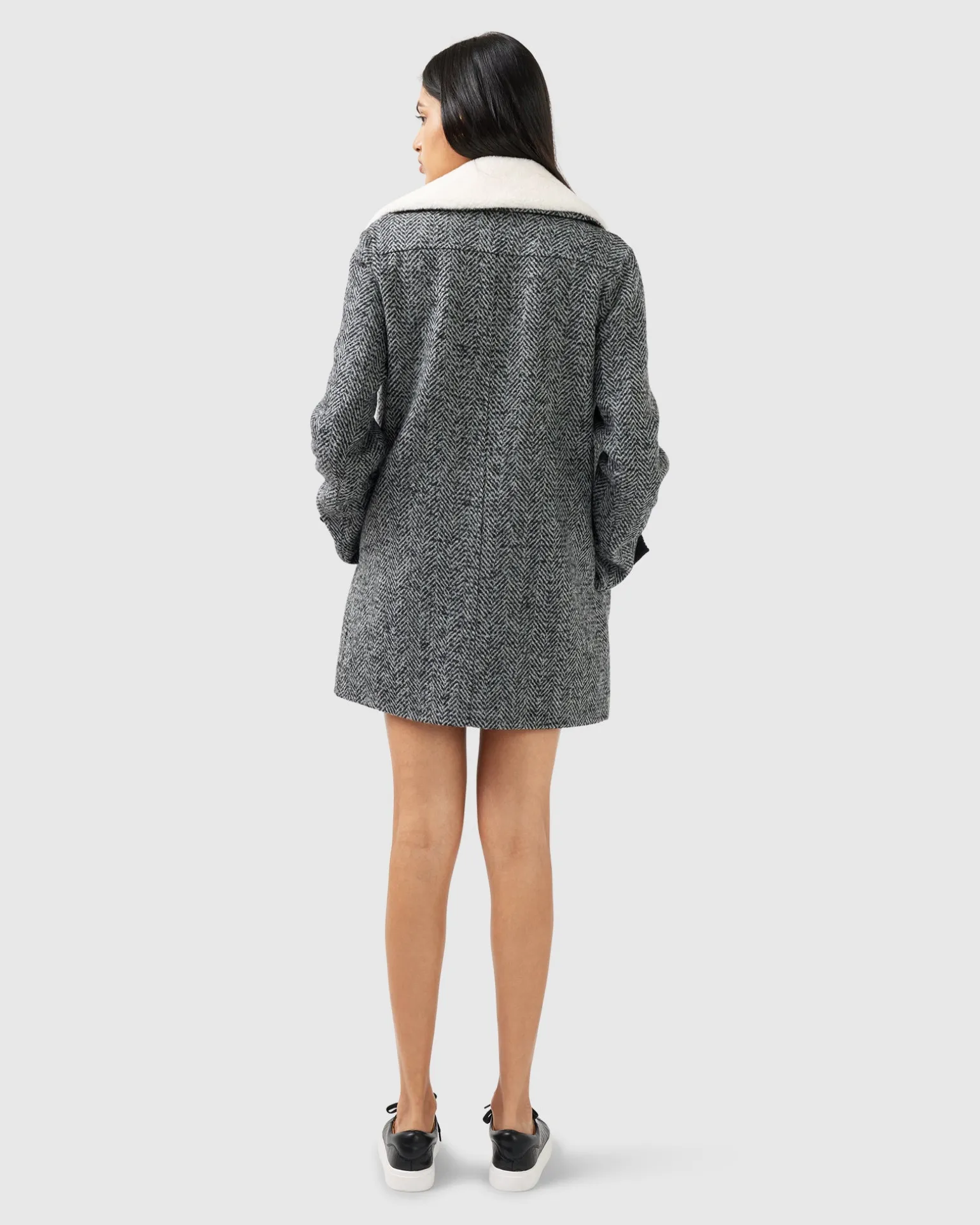 Belle & Bloom Wool Coats | Wool Coats>Liberty Sherpa Collar Wool Blend Coat -